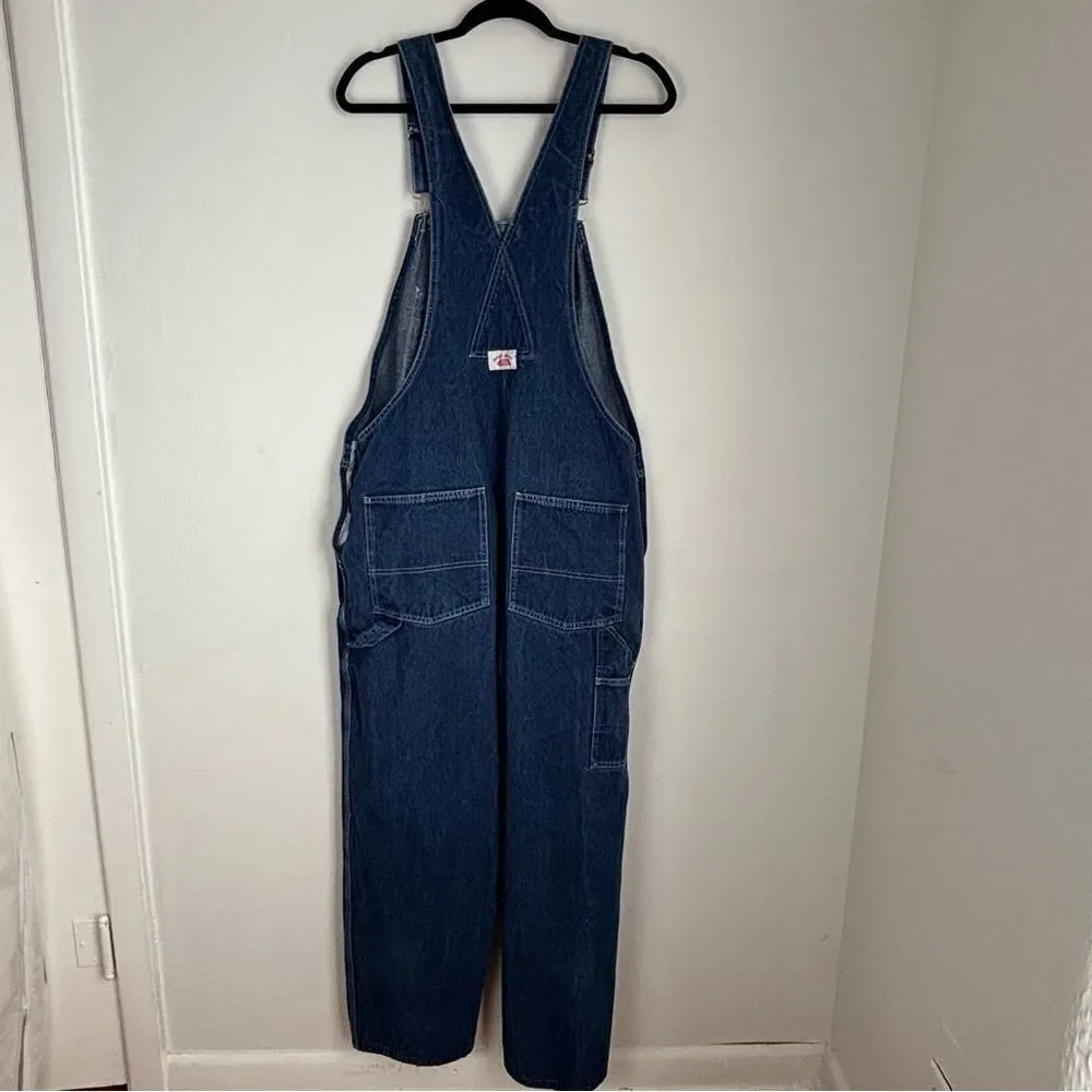 Vintage Round House Blue Denim Overalls Size 40 Unisex Normcore Farm‎ Workwear
